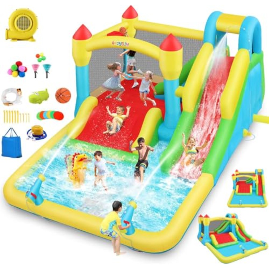 Kids Outdoor Bounce House - منزلق مائي قابل للنفخ للأطفال من