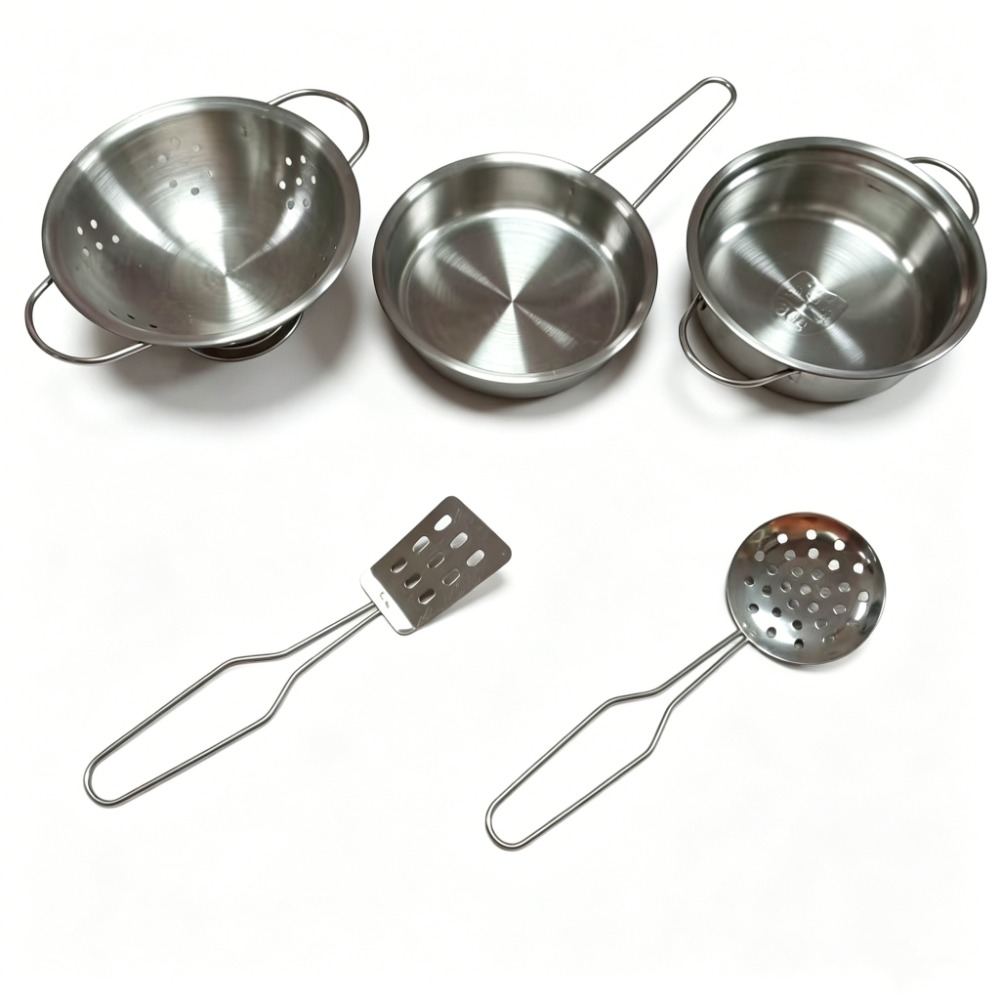 Kids Outdoor Kitchen Set - 5 قطع من أواني الطهي للأطفال