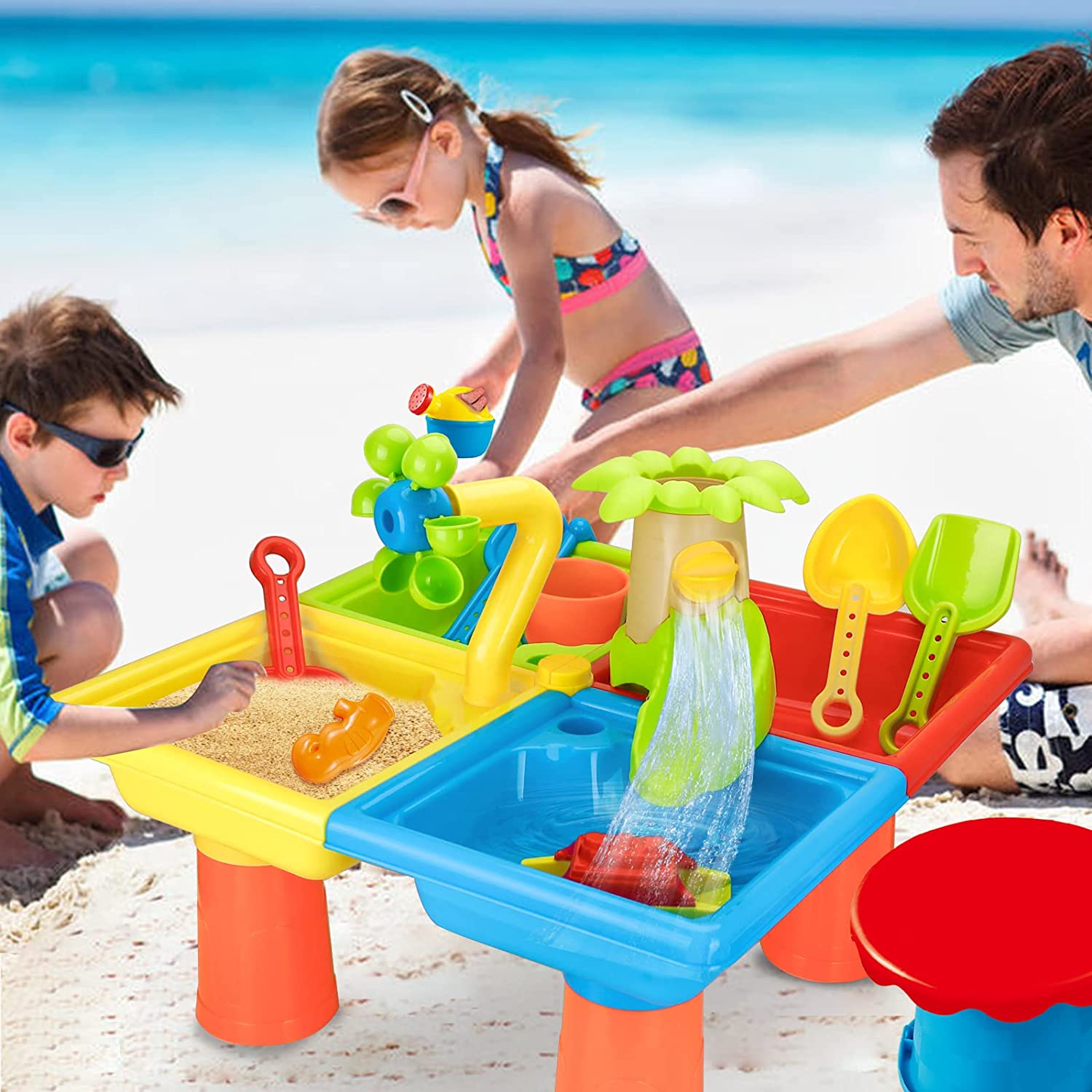 Kids Outdoor Play Table - ألعاب لعب على الشاطئ والرمال للأطفال