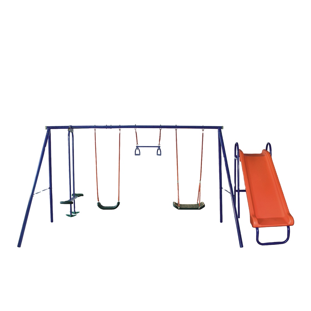 Kids Outdoor Slide Set - مجموعة أرجوحة وزحليقة للأطفال بست محطات
