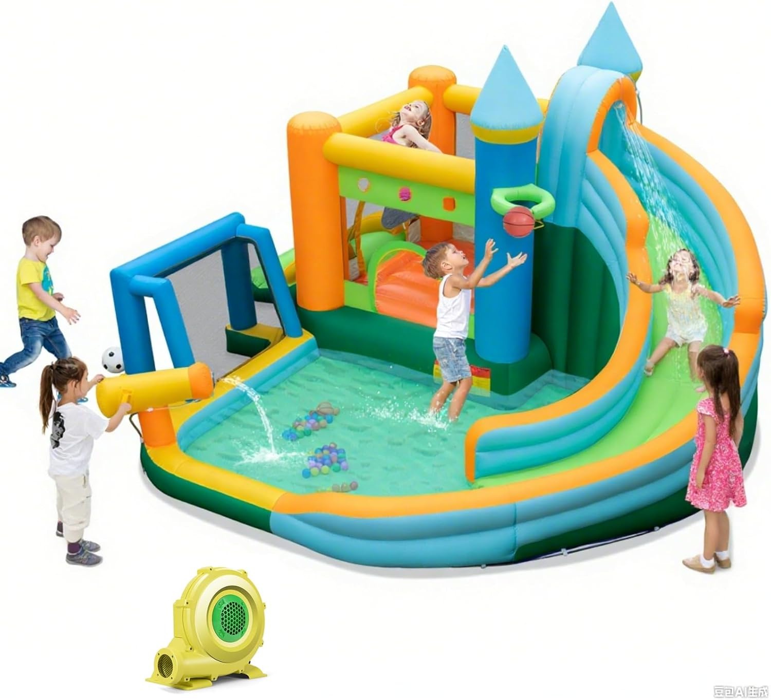 Kids Outdoor Inflatable - قلعة نطاطية مائية قابلة للنفخ 9