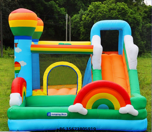 Kids Outdoor Jump House - قلعة قابلة للنفخ للأطفال مع زحليقة