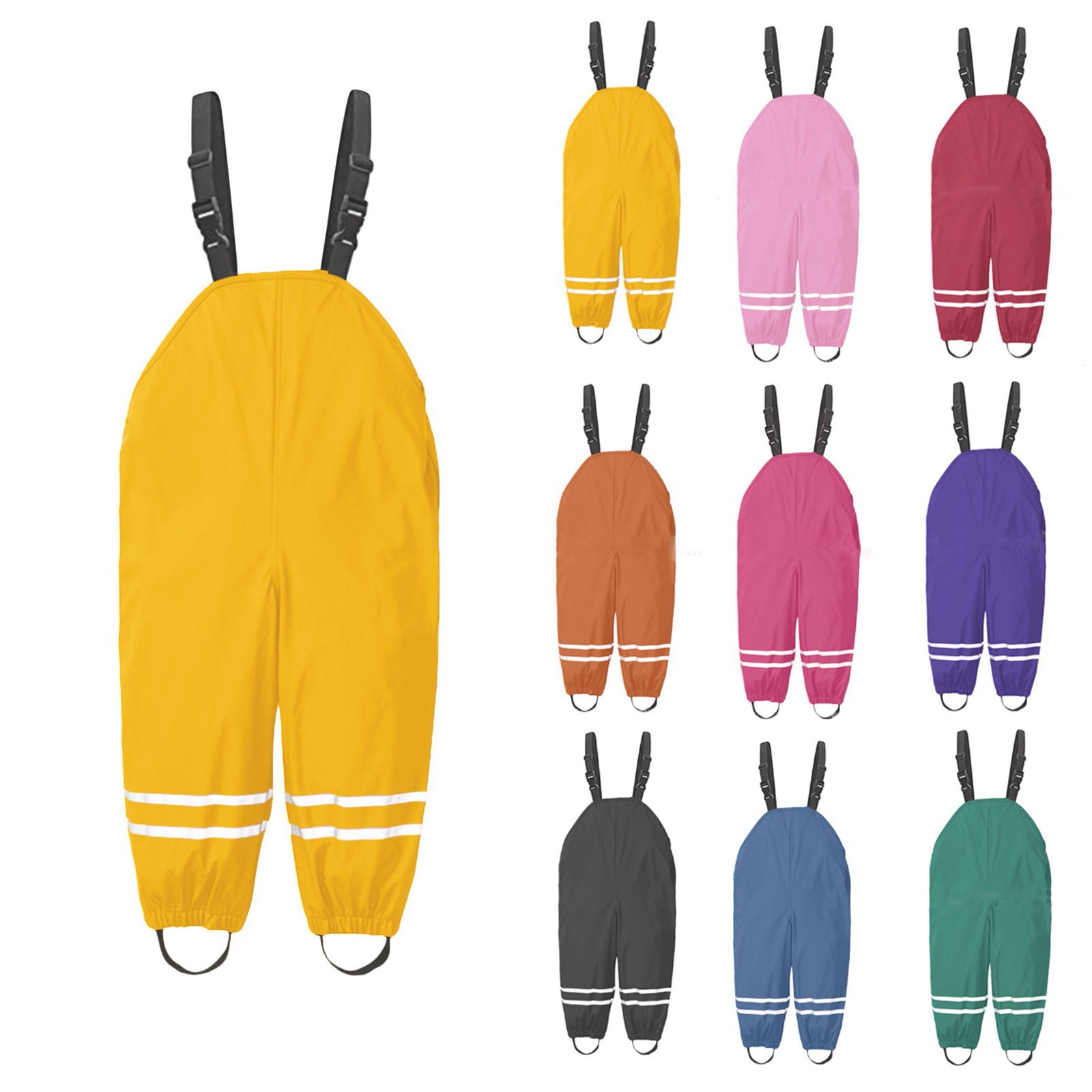 Kids Outdoor Jumpsuit - 1-8Y المطر السراويل طفل أطفال المطر