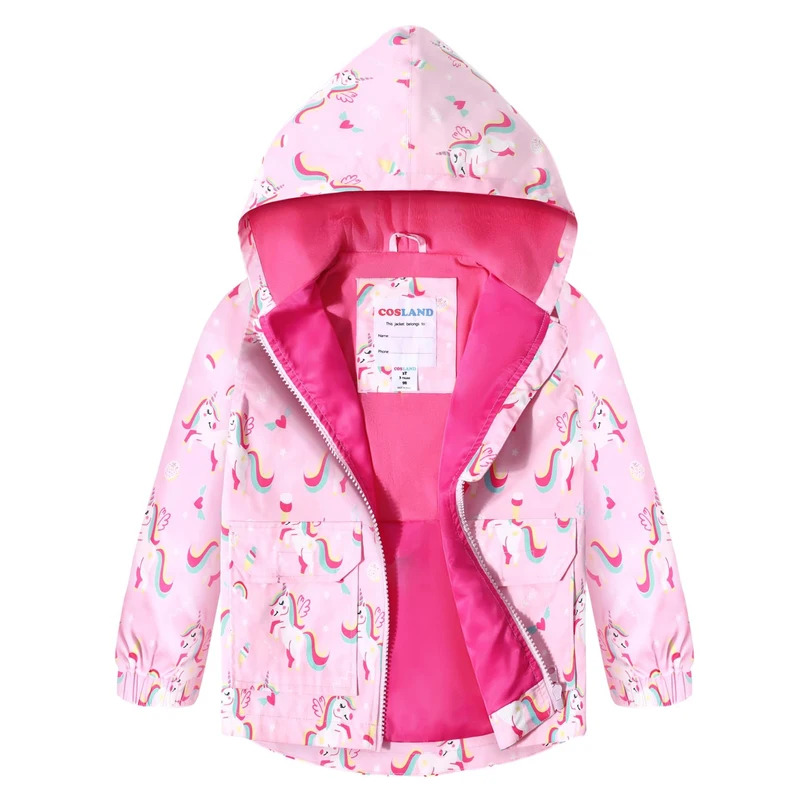 Kids Outdoor Jumpsuit - أطفال يونيكورن زي الفتيات معطف واق