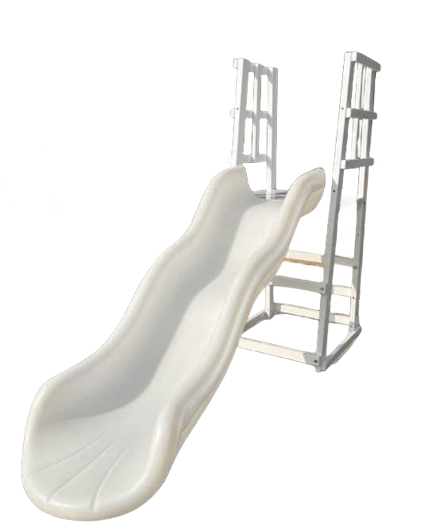 Kids Outdoor Slide Set - عرض ساخن: زحليقة بلاستيكية بيضاء مزدوجة