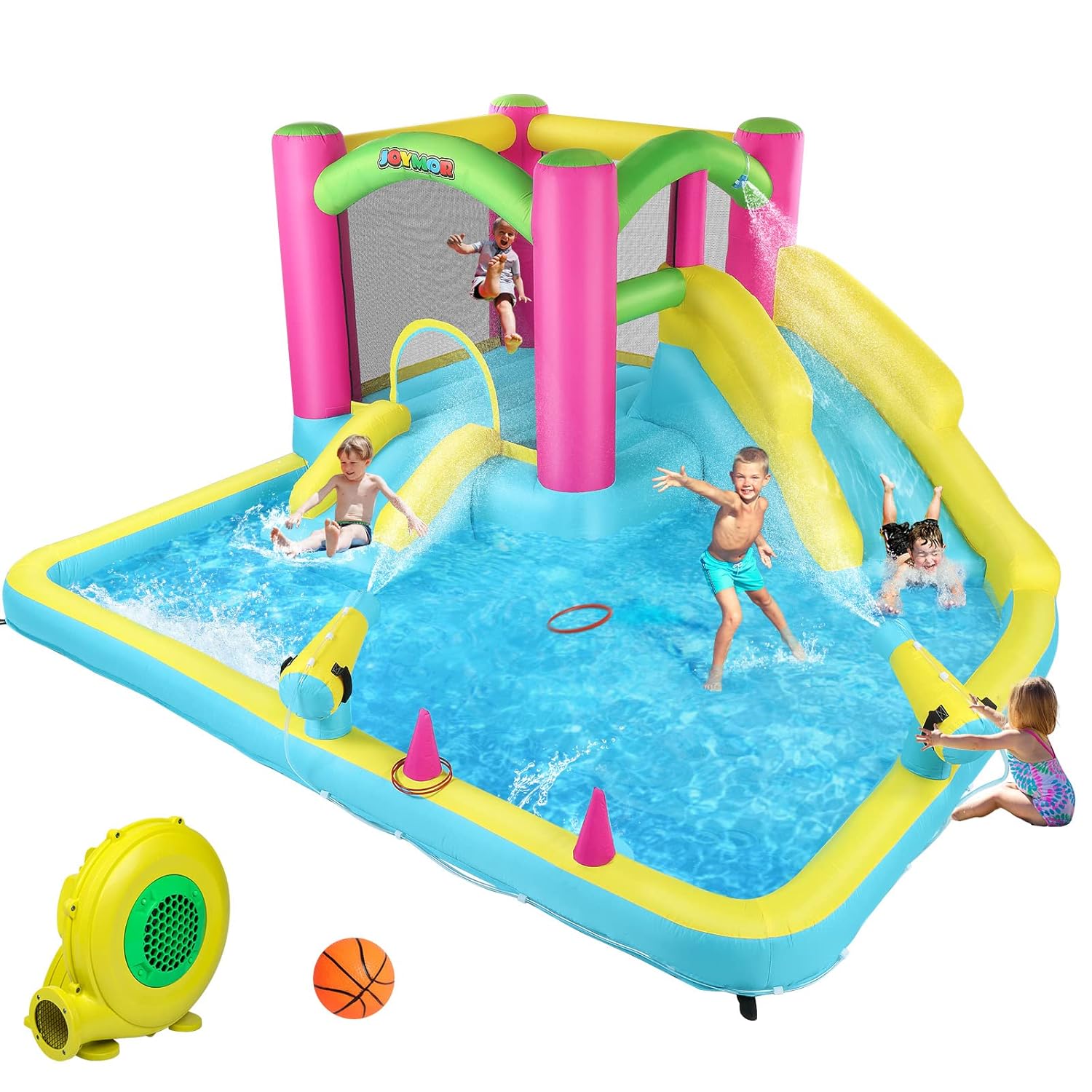 Kids Outdoor Bounce House - منزل قابل للنفخ مع زحليقة مائية