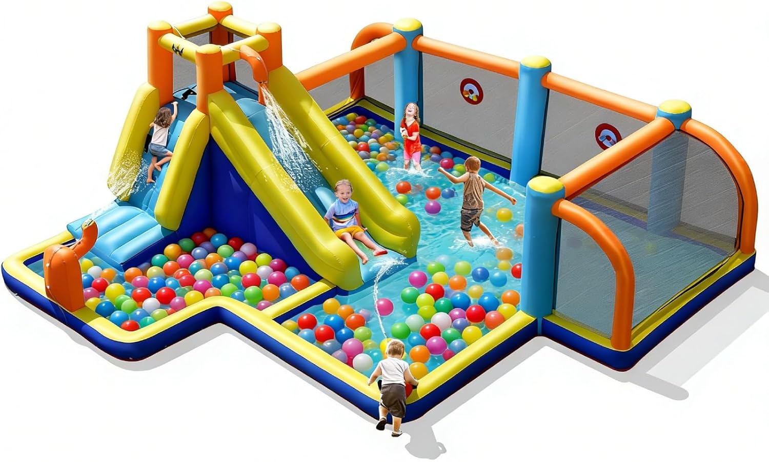 Kids Outdoor Inflatable - زحليقة مائية قابلة للنفخ، قلعة نطاطية