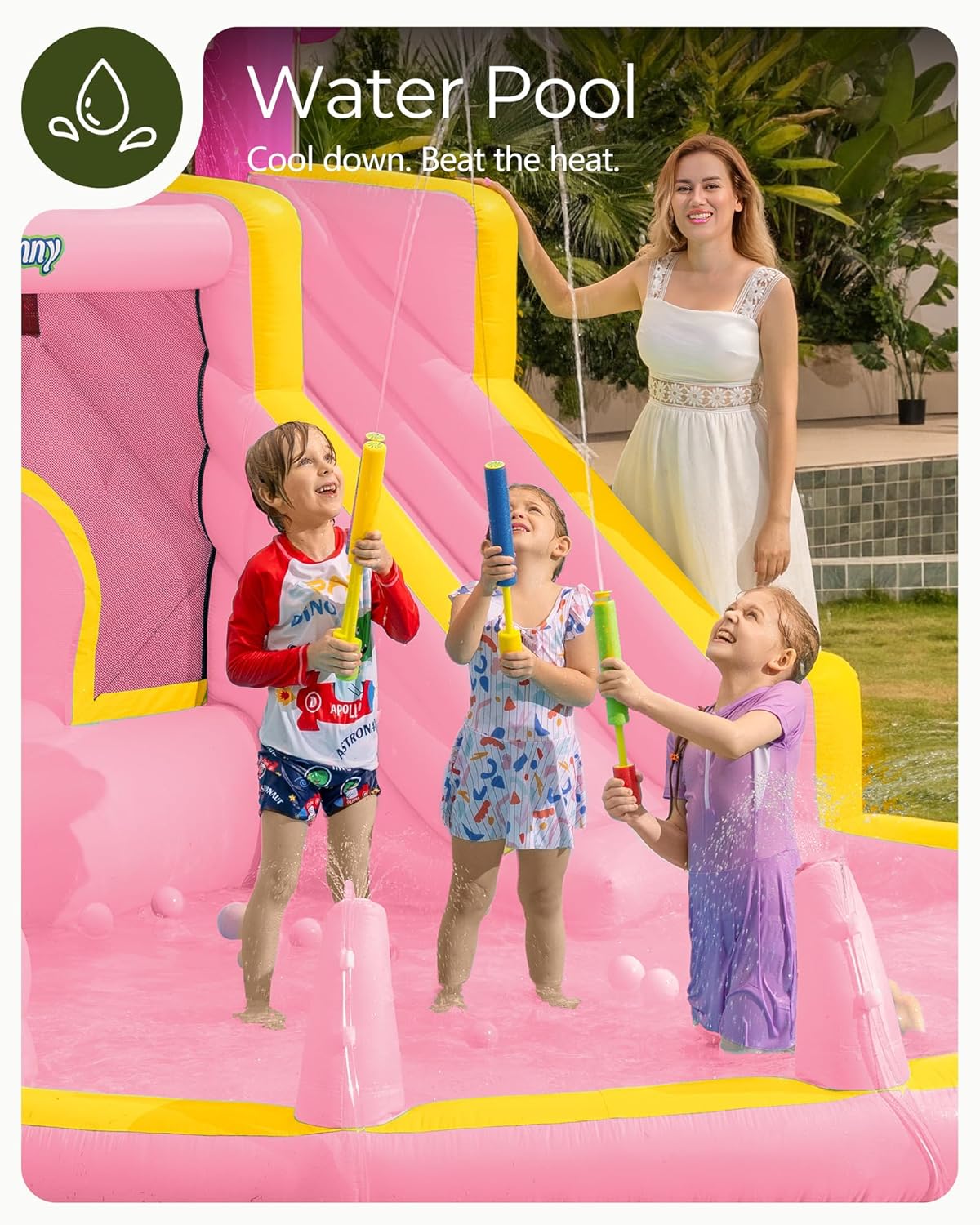 زحليقة مائية قابلة للنفخ باللو - مراجعة Kids Outdoor Bounce House وسعره
