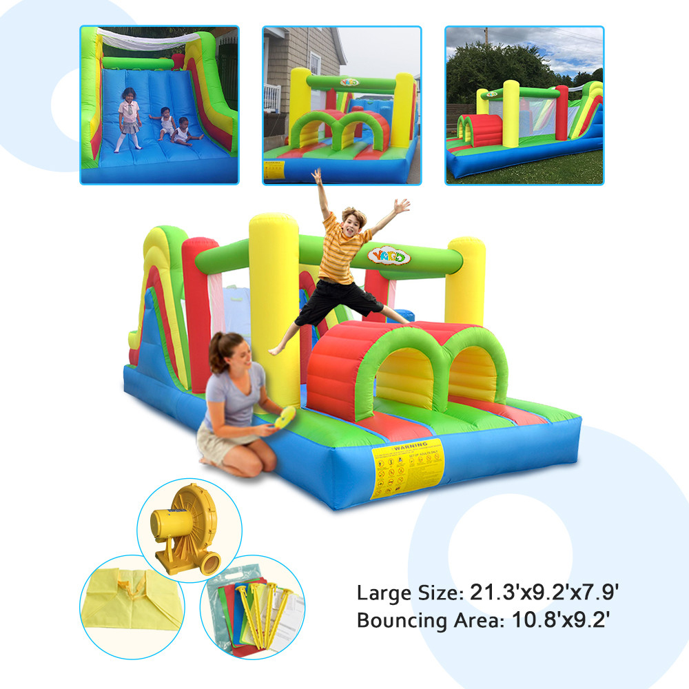 بيت قفز قابل للنفخ ملون للأطفا - مراجعة Kids Outdoor Jump House وسعره