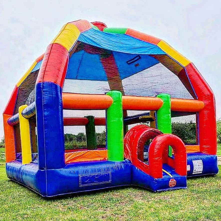 قلعة قفز كبيرة قابلة للنفخ، بي - مراجعة Kids Outdoor Jump House وسعره