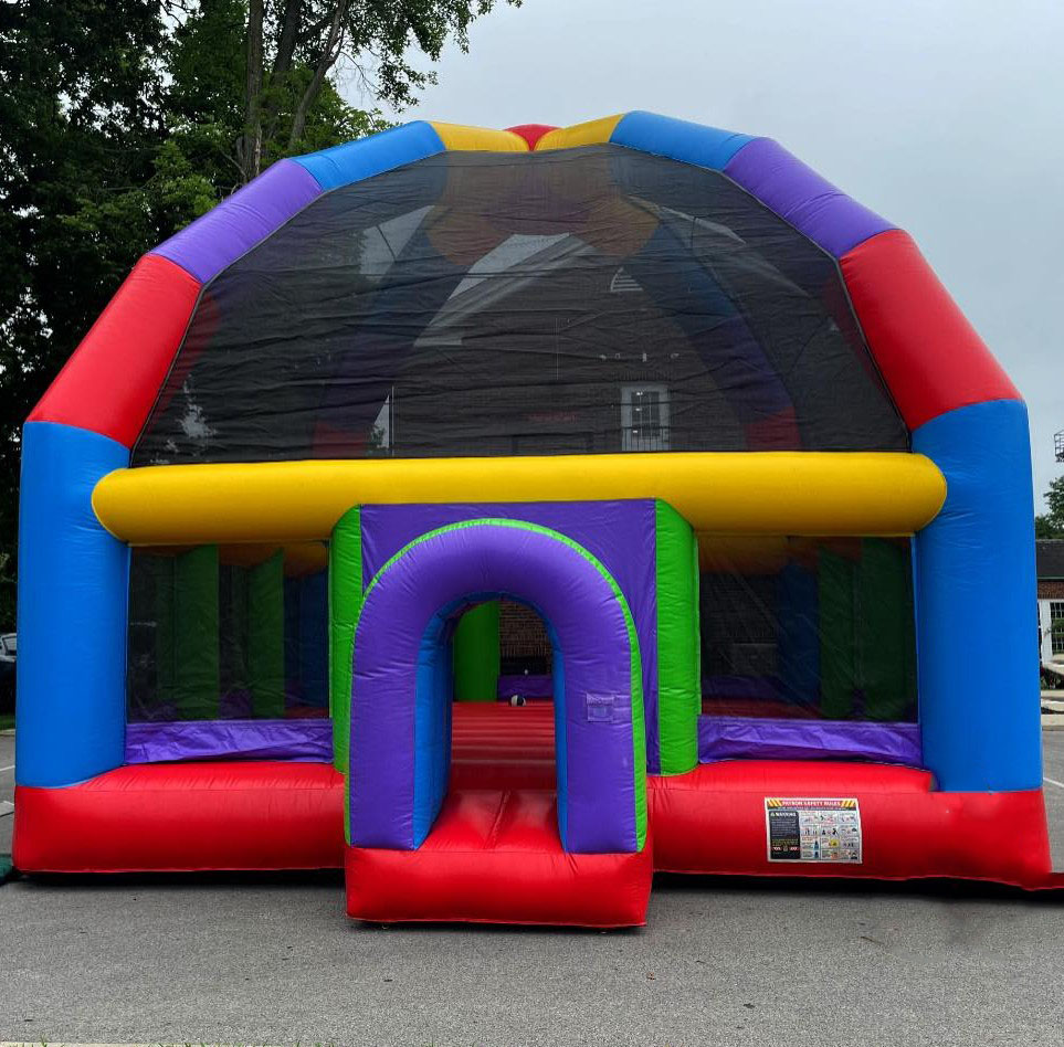 قلعة قفز كبيرة قابلة للنفخ، بي - مراجعة Kids Outdoor Jump House وسعره