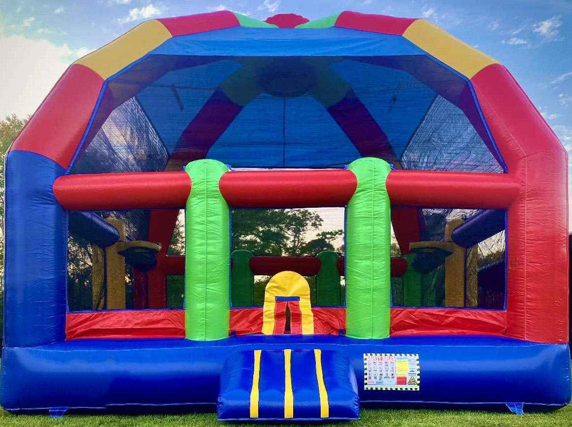 قلعة قفز كبيرة قابلة للنفخ، بي - مراجعة Kids Outdoor Jump House وسعره