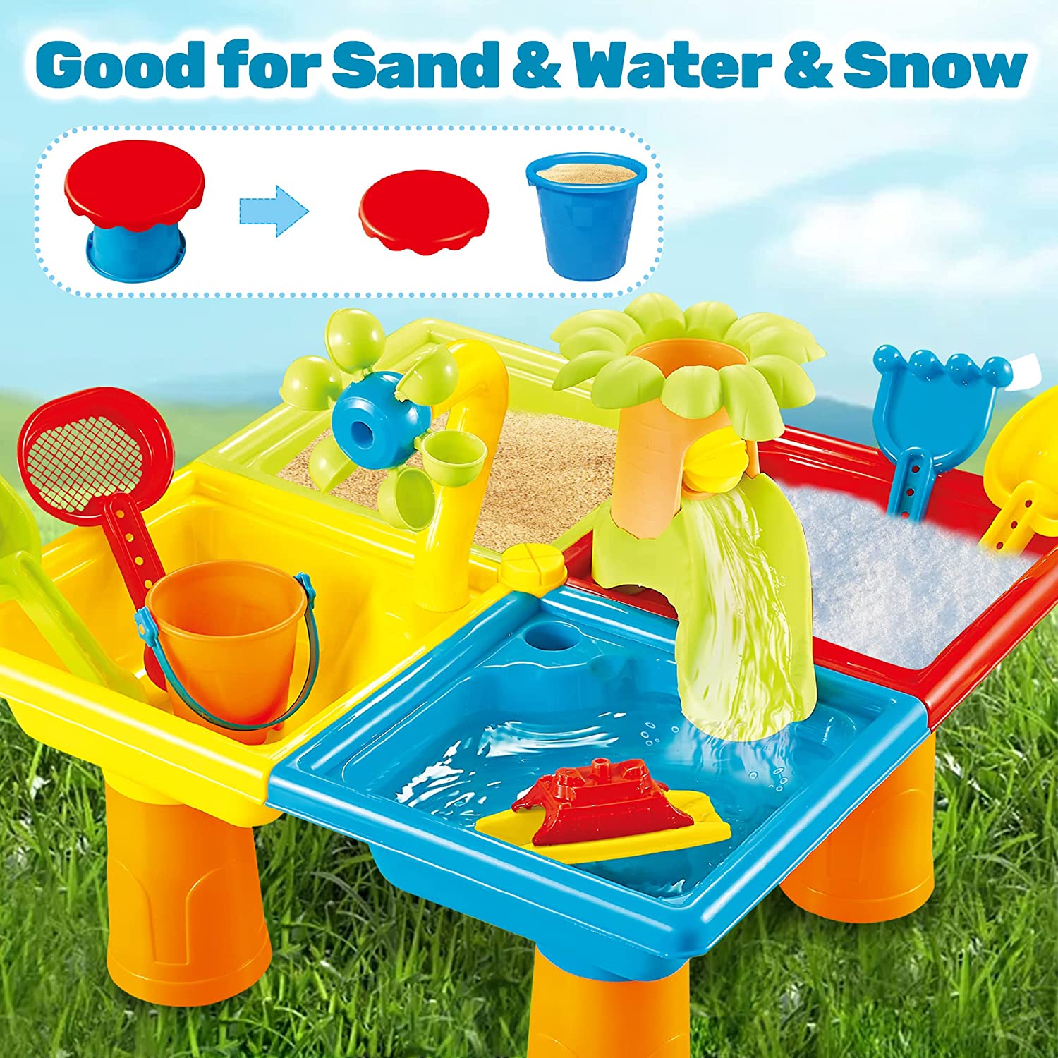 ألعاب لعب على الشاطئ والرمال ل - مراجعة Kids Outdoor Play Table وسعره