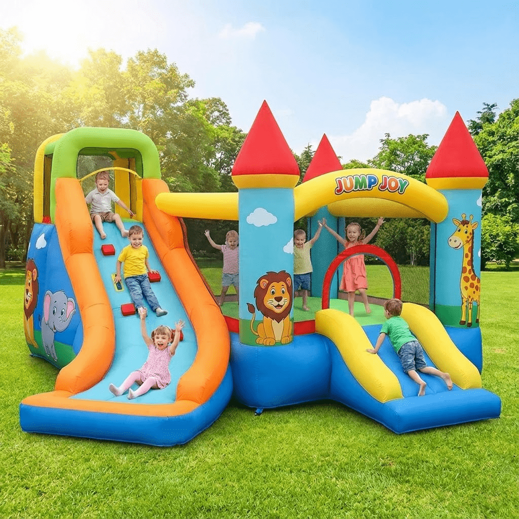 قلعة نطاطية قابلة للنفخ مخصصة  - مراجعة Kids Outdoor Jump House وسعره