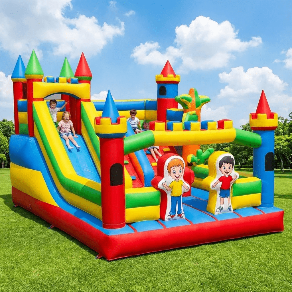 قلعة نطاطية قابلة للنفخ مخصصة  - مراجعة Kids Outdoor Jump House وسعره