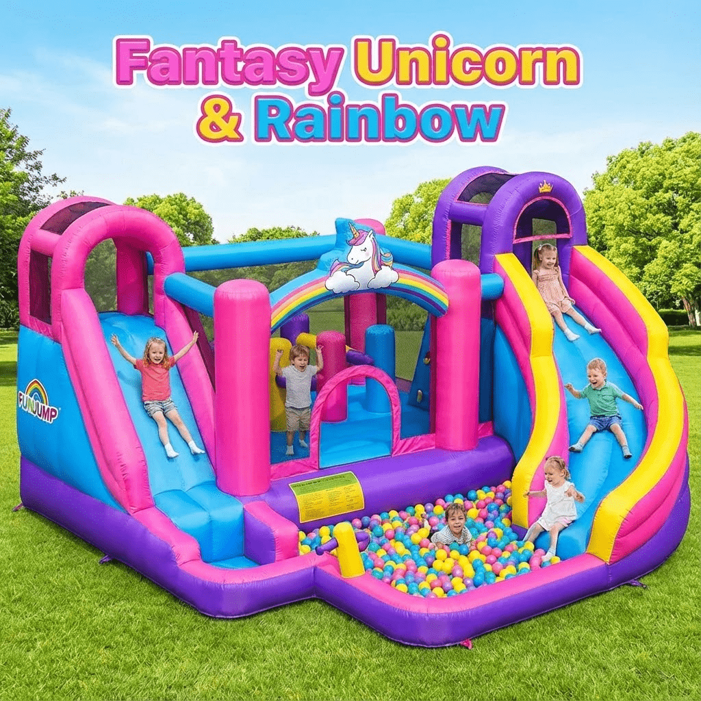 قلعة نطاطية قابلة للنفخ مخصصة  - مراجعة Kids Outdoor Jump House وسعره