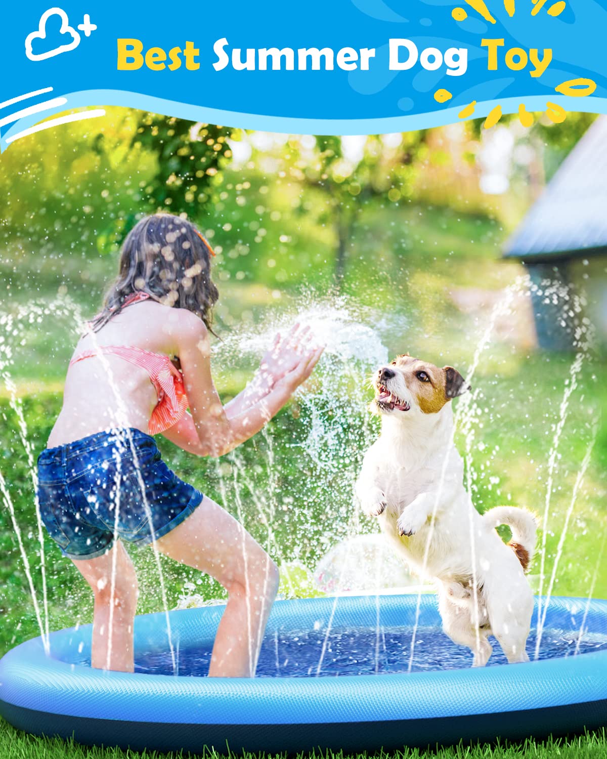حصيرة رش ماء سميكة للكلاب، لعب - مراجعة Slip Slide Water Mat وسعره