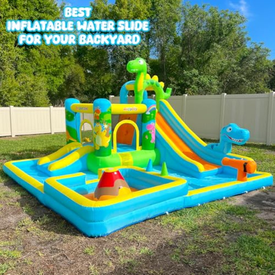 زحليقة مائية قابلة للنفخ للاست - مراجعة Kids Outdoor Bounce House وسعره