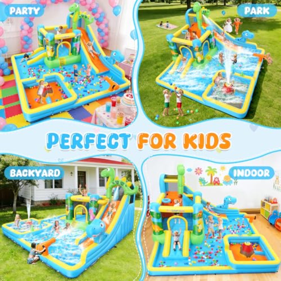 زحليقة مائية قابلة للنفخ للاست - مراجعة Kids Outdoor Bounce House وسعره