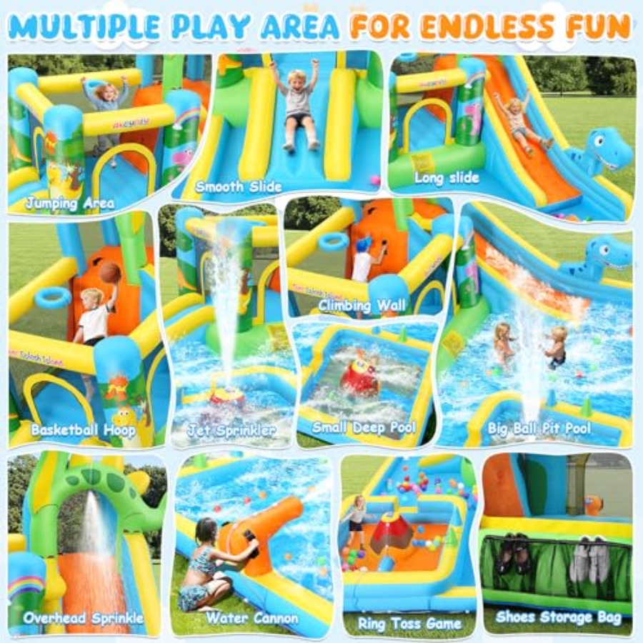 زحليقة مائية قابلة للنفخ للاست - مراجعة Kids Outdoor Bounce House وسعره