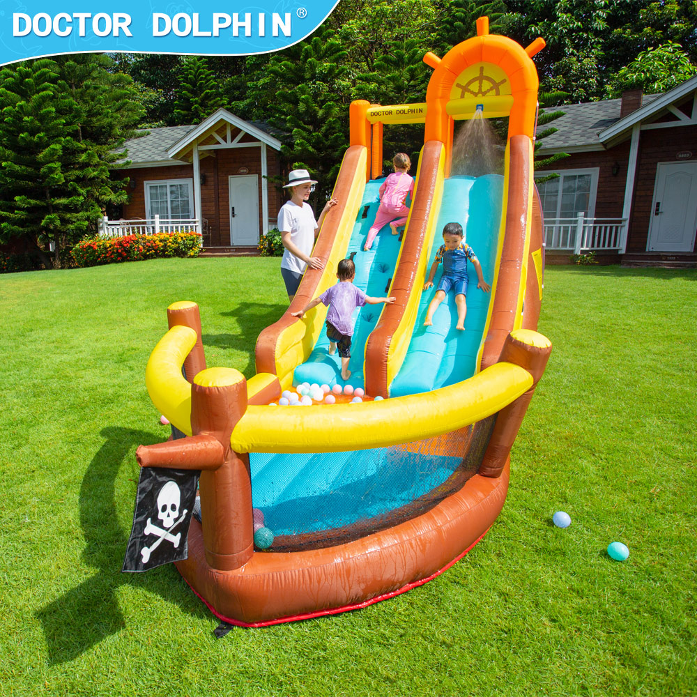 سفينة دكتور دولفين القراصنة في - مراجعة Kids Outdoor Inflatable وسعره