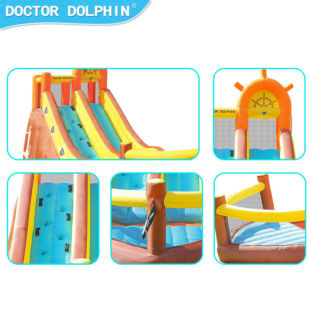 سفينة دكتور دولفين القراصنة في - مراجعة Kids Outdoor Inflatable وسعره