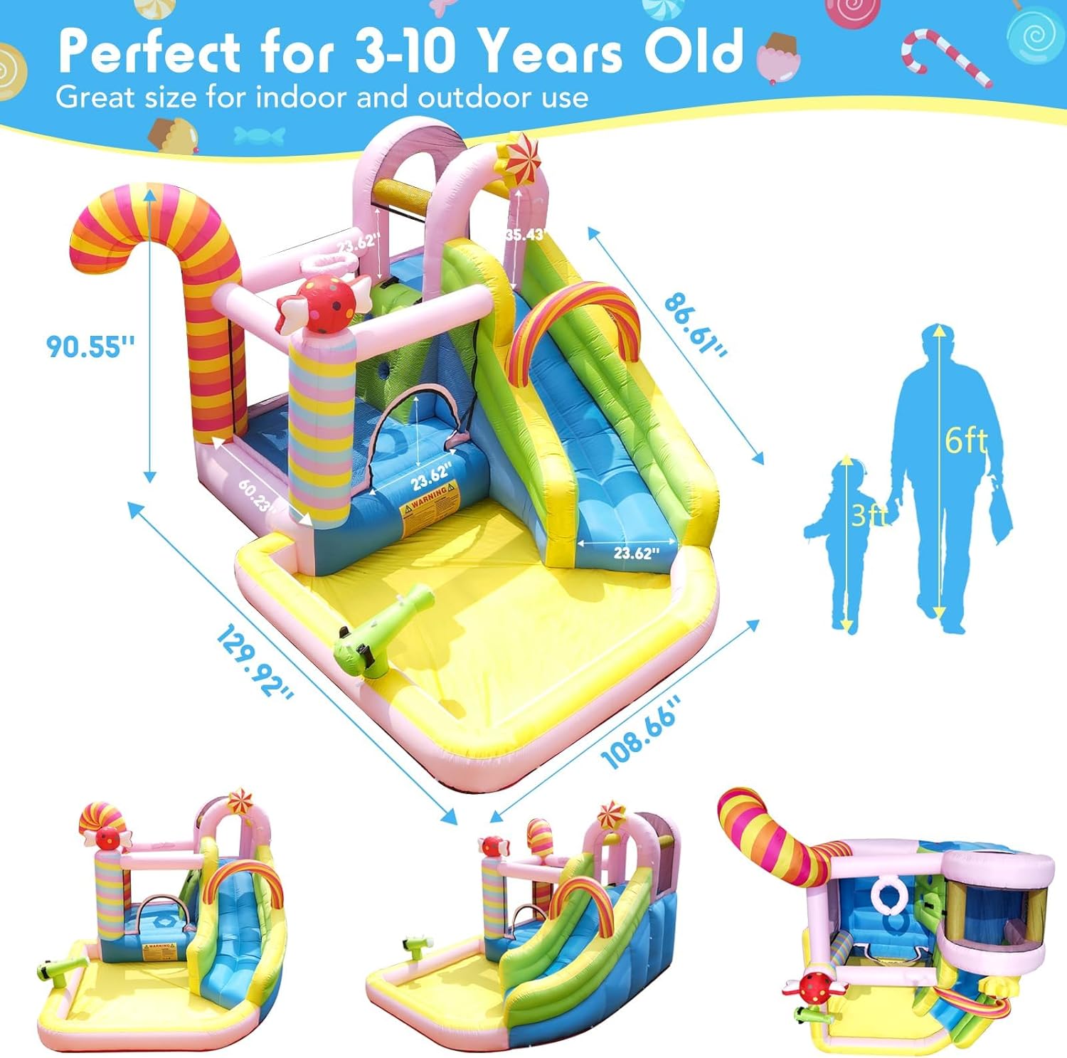 زحليقة مائية قابلة للنفخ للأطف - مراجعة Kids Outdoor Inflatable وسعره