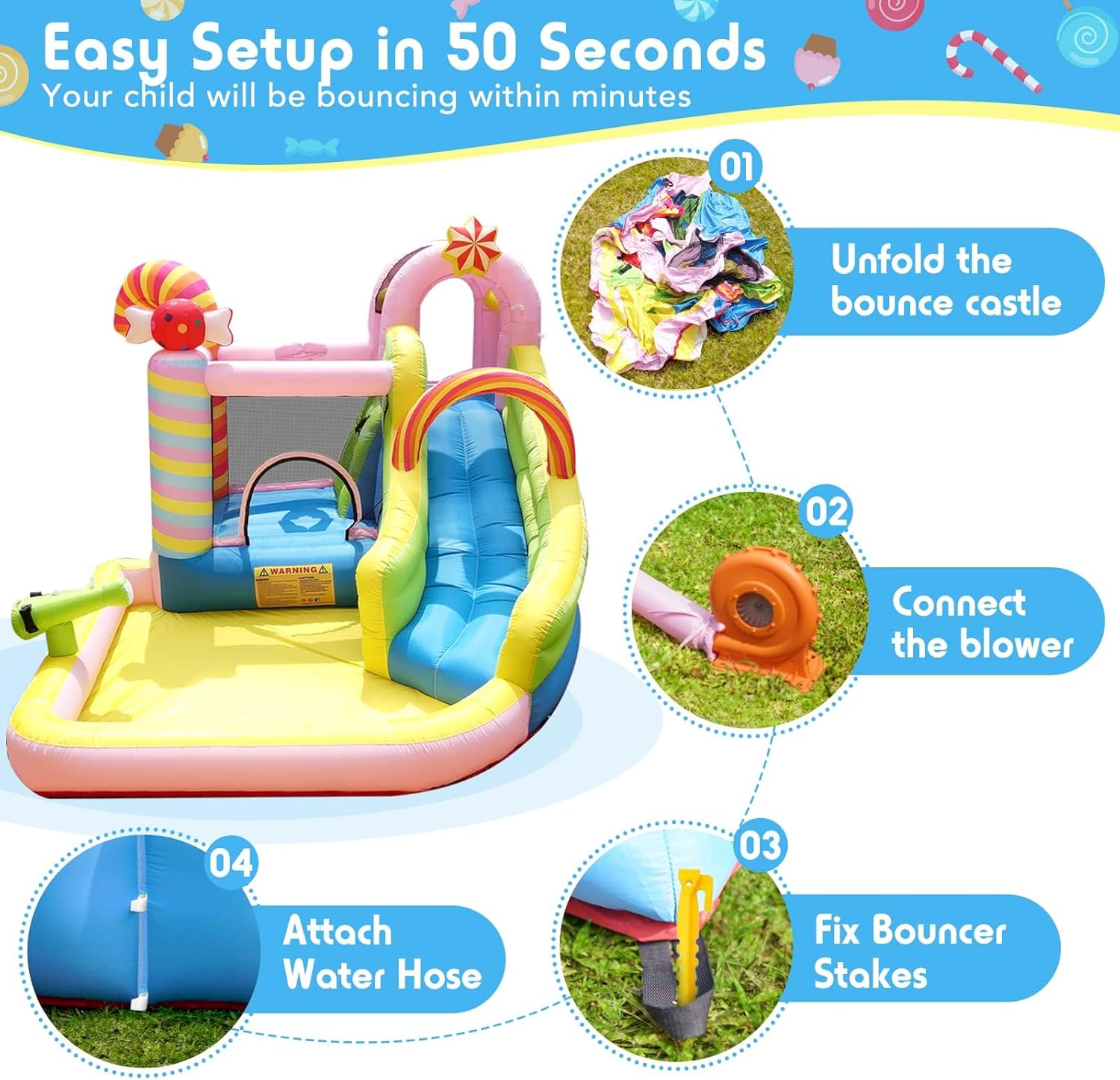 زحليقة مائية قابلة للنفخ للأطف - مراجعة Kids Outdoor Inflatable وسعره