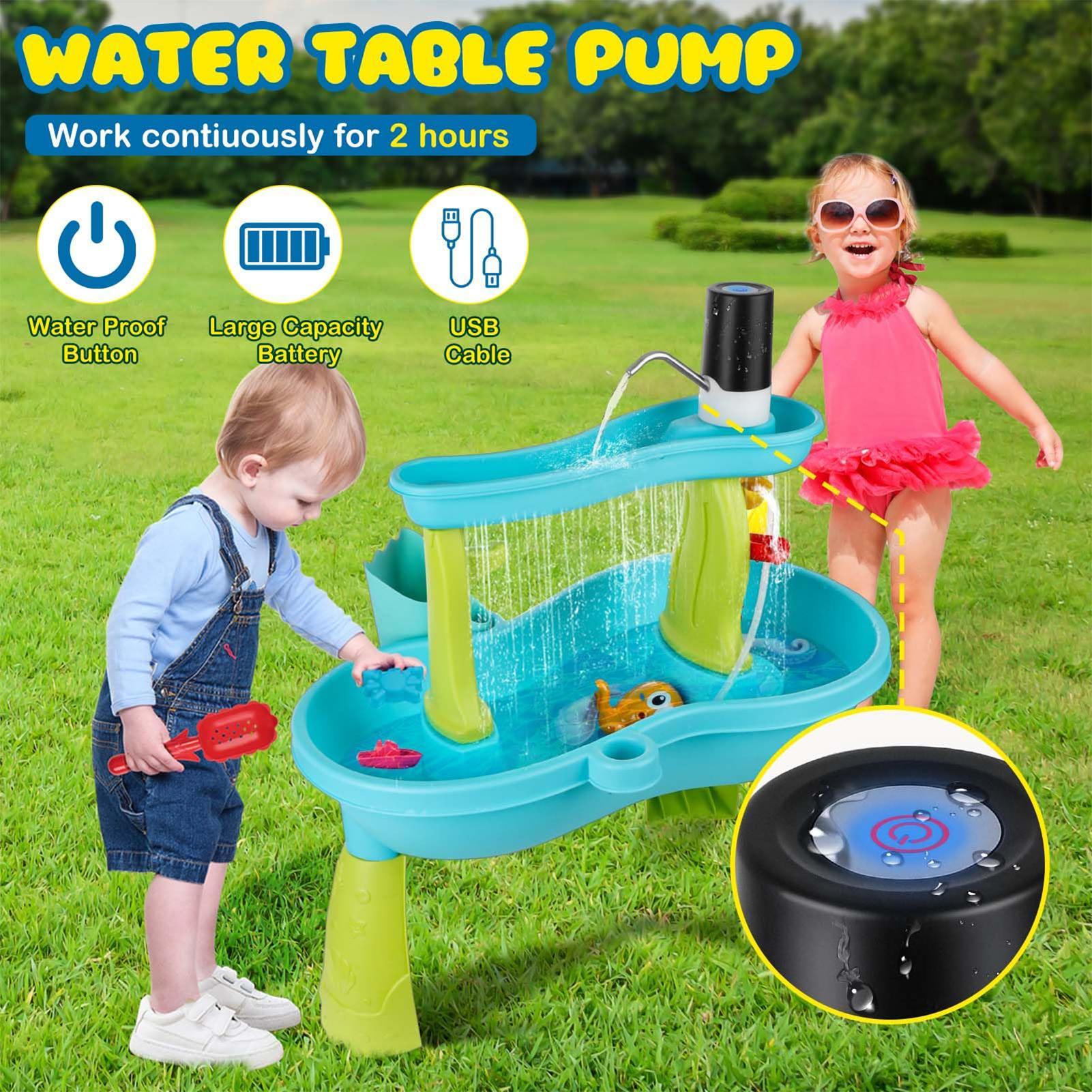 مضخة مياه صغيرة لاسلكية قابلة  - مراجعة Kids Outdoor Play Table وسعره