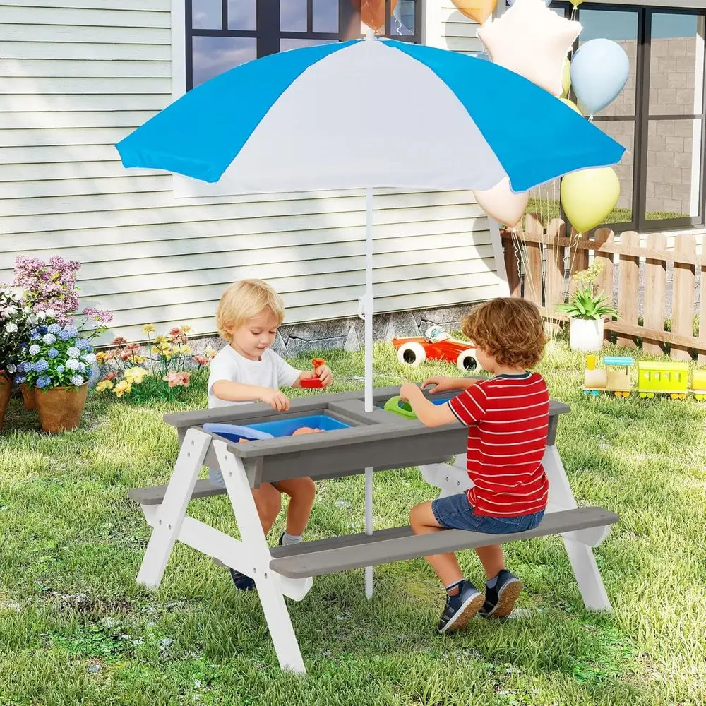 طاولة نزهة خشبية قابلة للتحويل - مراجعة Kids Outdoor Play Table وسعره