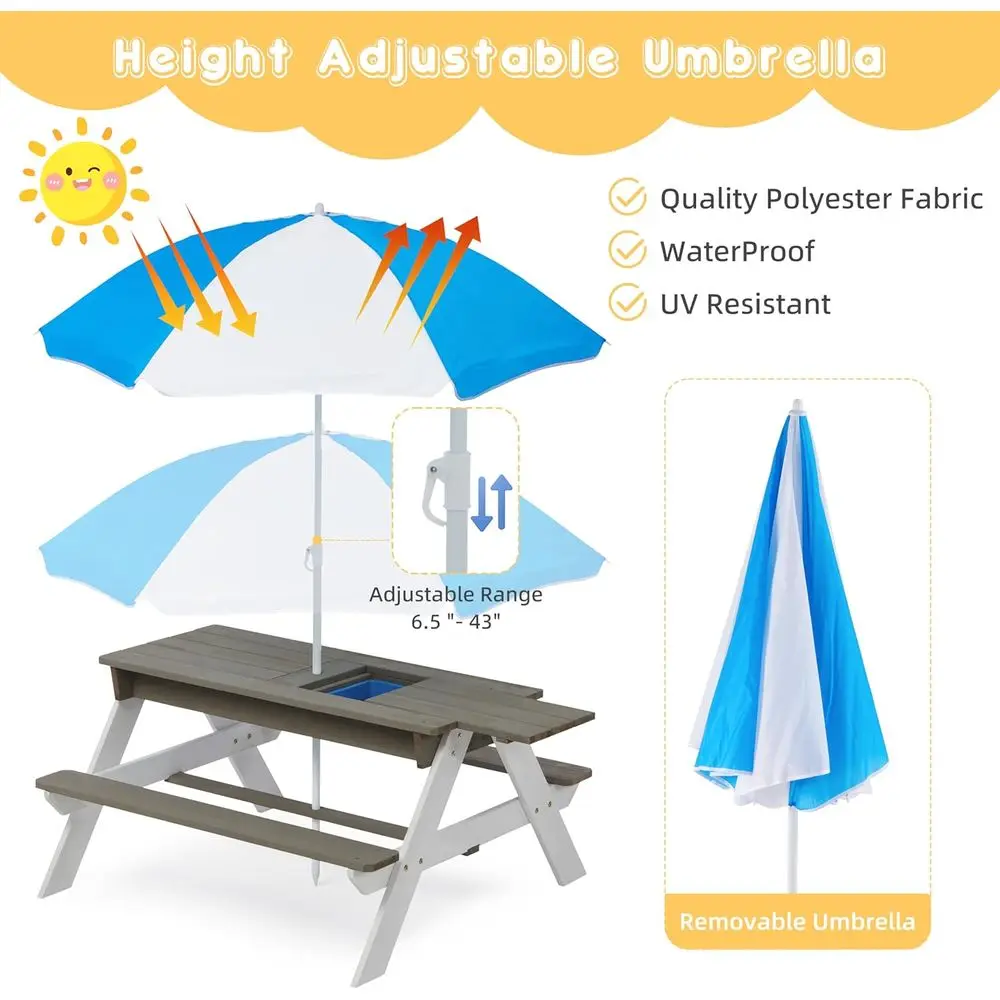 طاولة نزهة خشبية قابلة للتحويل - مراجعة Kids Outdoor Play Table وسعره
