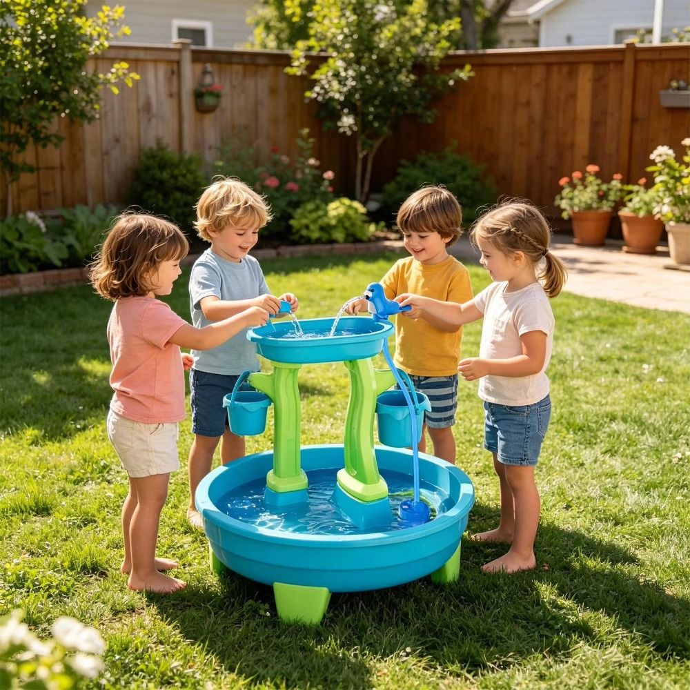 مضخة مياه محمولة بدون حفر على  - مراجعة Kids Outdoor Play Table وسعره