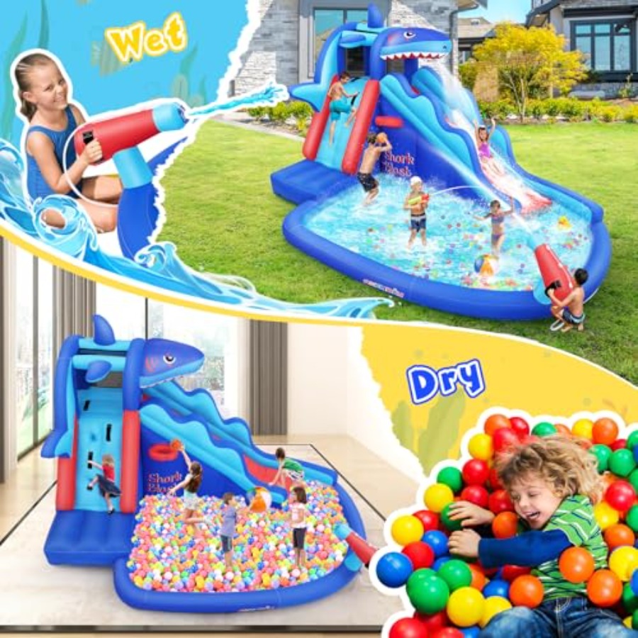 زحليقة مائية قابلة للنفخ للاست - مراجعة Kids Outdoor Bounce House وسعره