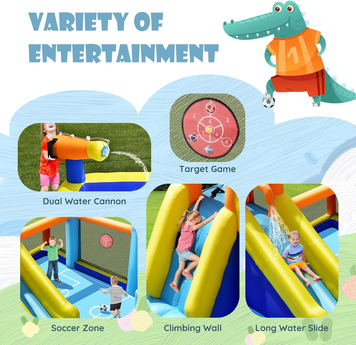 زحليقة مائية قابلة للنفخ عملاق - مراجعة Kids Outdoor Inflatable وسعره