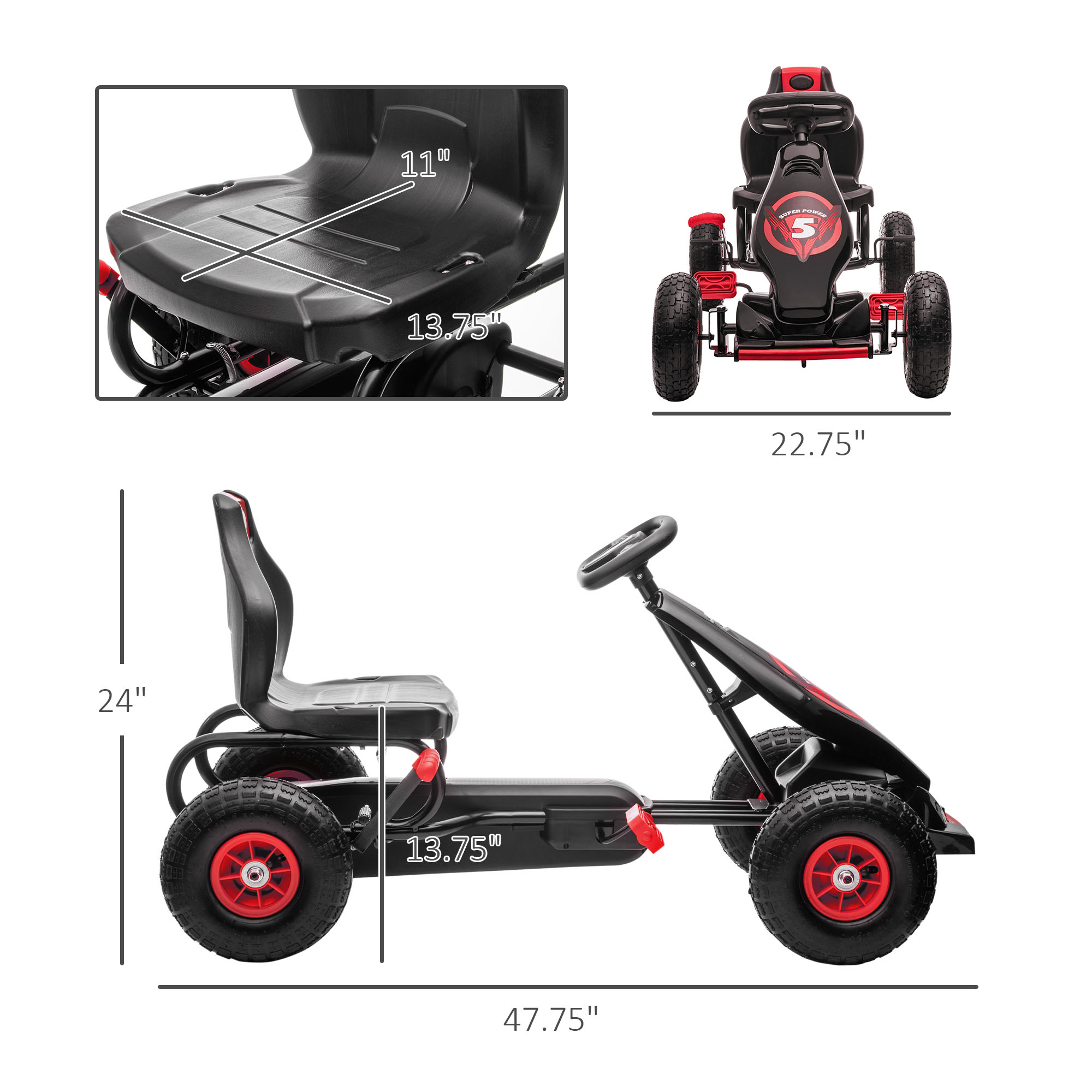 عربة أطفال تعمل بالدواسات مع ت - مراجعة Go Kart Pedal Kids وسعره