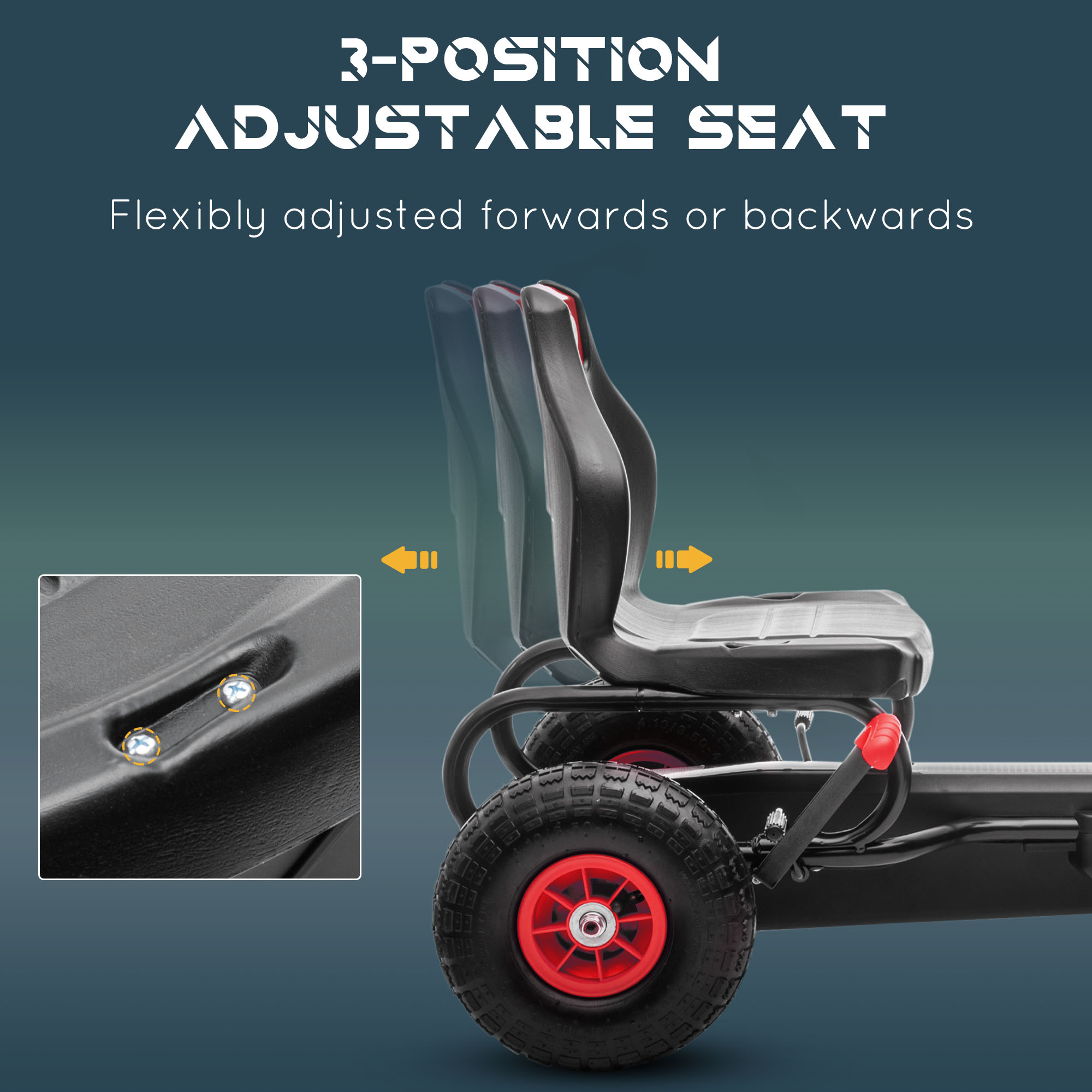 عربة أطفال تعمل بالدواسات مع ت - مراجعة Go Kart Pedal Kids وسعره