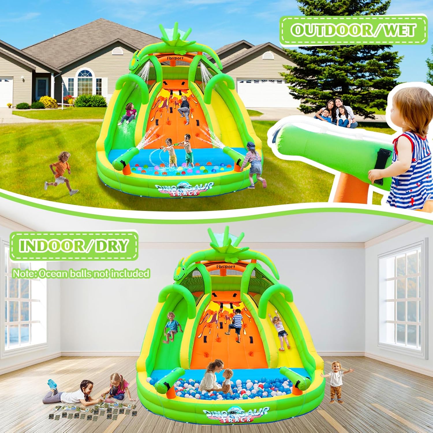 بيت قفز قابل للنفخ للأطفال مع  - مراجعة Kids Outdoor Inflatable وسعره