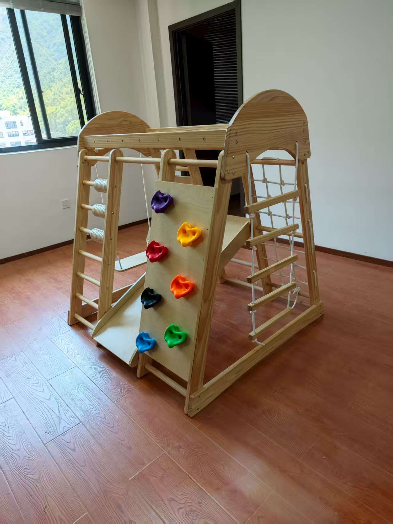 إطار تسلق خشبي للأطفال مع سلال - مراجعة Kids Outdoor Frame وسعره