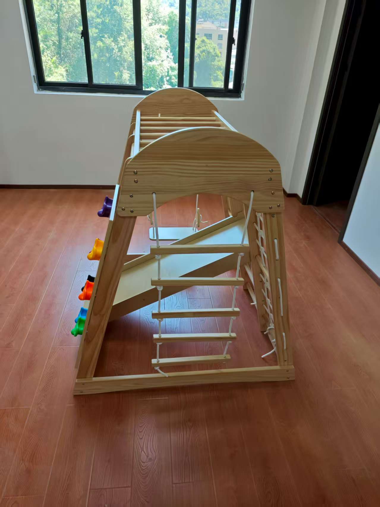 إطار تسلق خشبي للأطفال مع سلال - مراجعة Kids Outdoor Frame وسعره