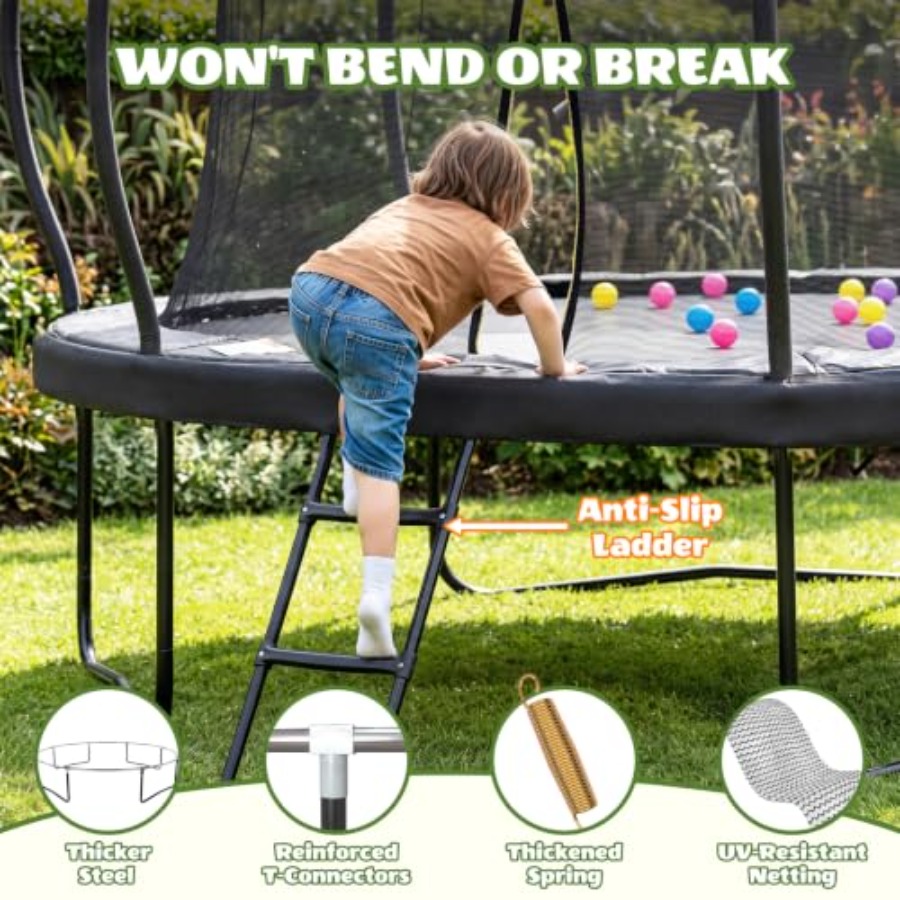 ترامبولين خارجي للأطفال: 14 قد - مراجعة Kids Outdoor Frame وسعره