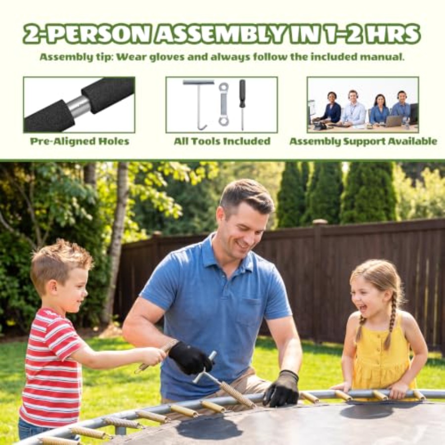 ترامبولين خارجي للأطفال: 14 قد - مراجعة Kids Outdoor Frame وسعره