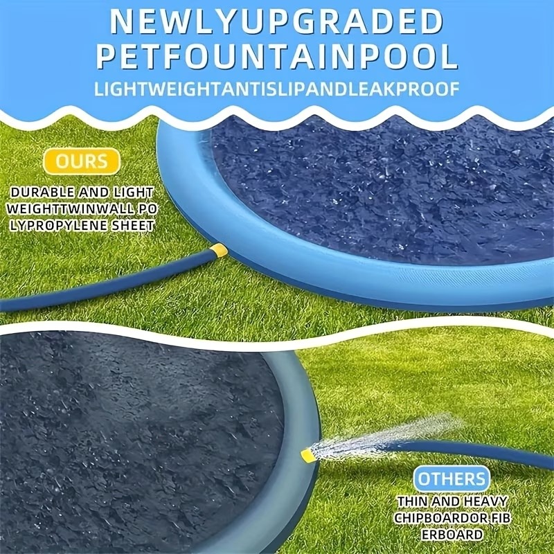 حوض سباحة قابل للنفخ للكلاب لل - مراجعة Slip Slide Water Mat وسعره