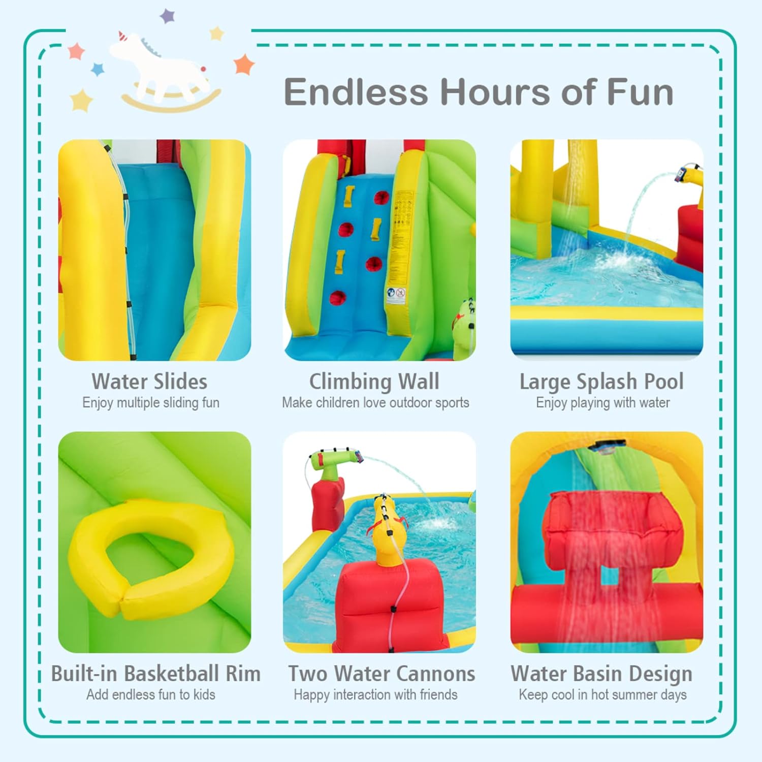 حديقة مائية قابلة للنفخ ضخمة ل - مراجعة Kids Outdoor Inflatable وسعره