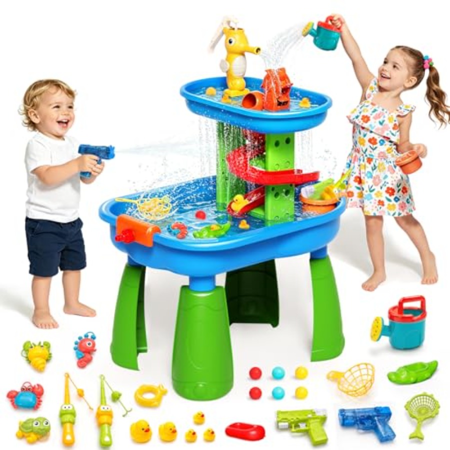 طاولة مائية خارجية للأطفال من  - مراجعة Kids Outdoor Play Table وسعره