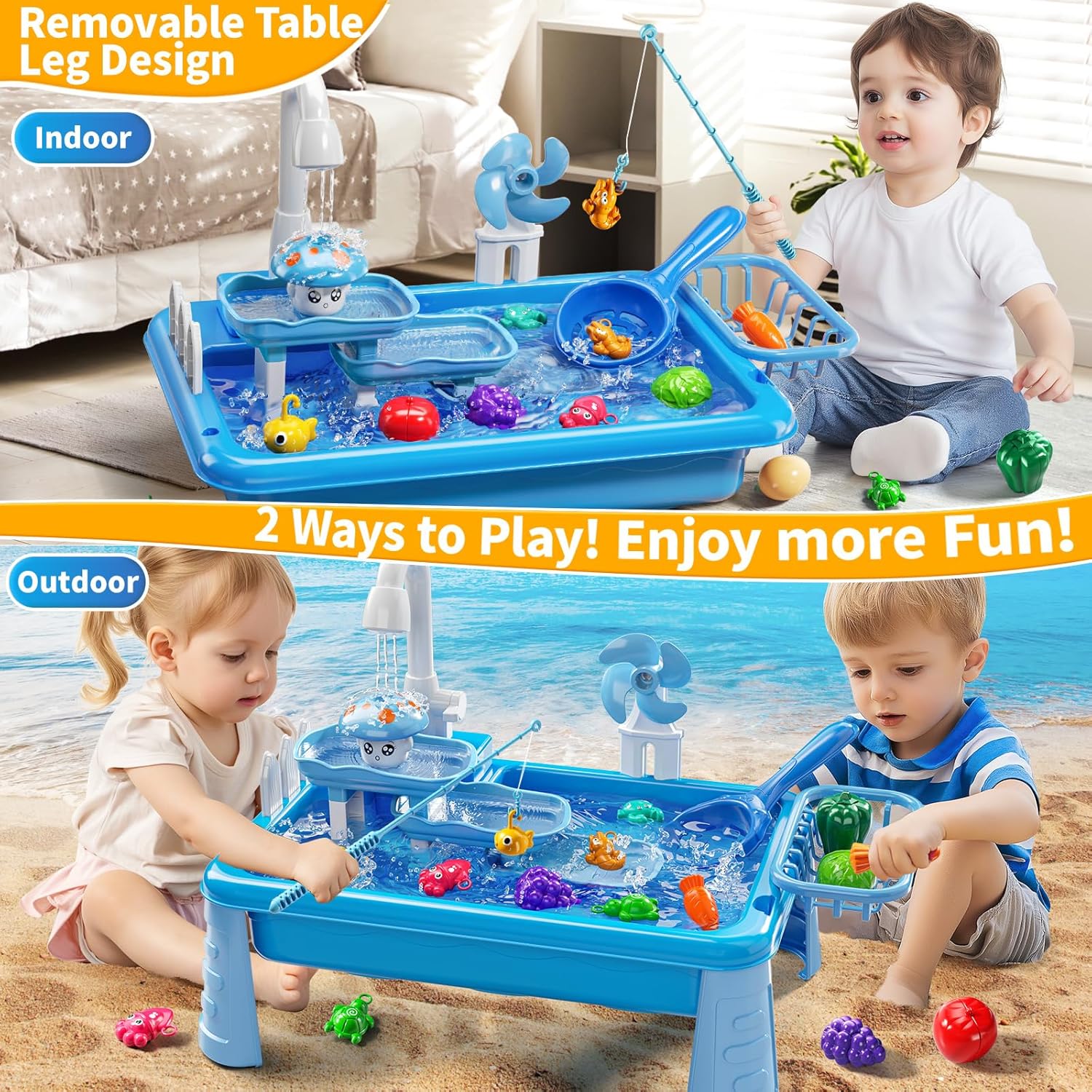طاولة ماء للعب الأطفال مع حوض  - مراجعة Kids Outdoor Play Table وسعره