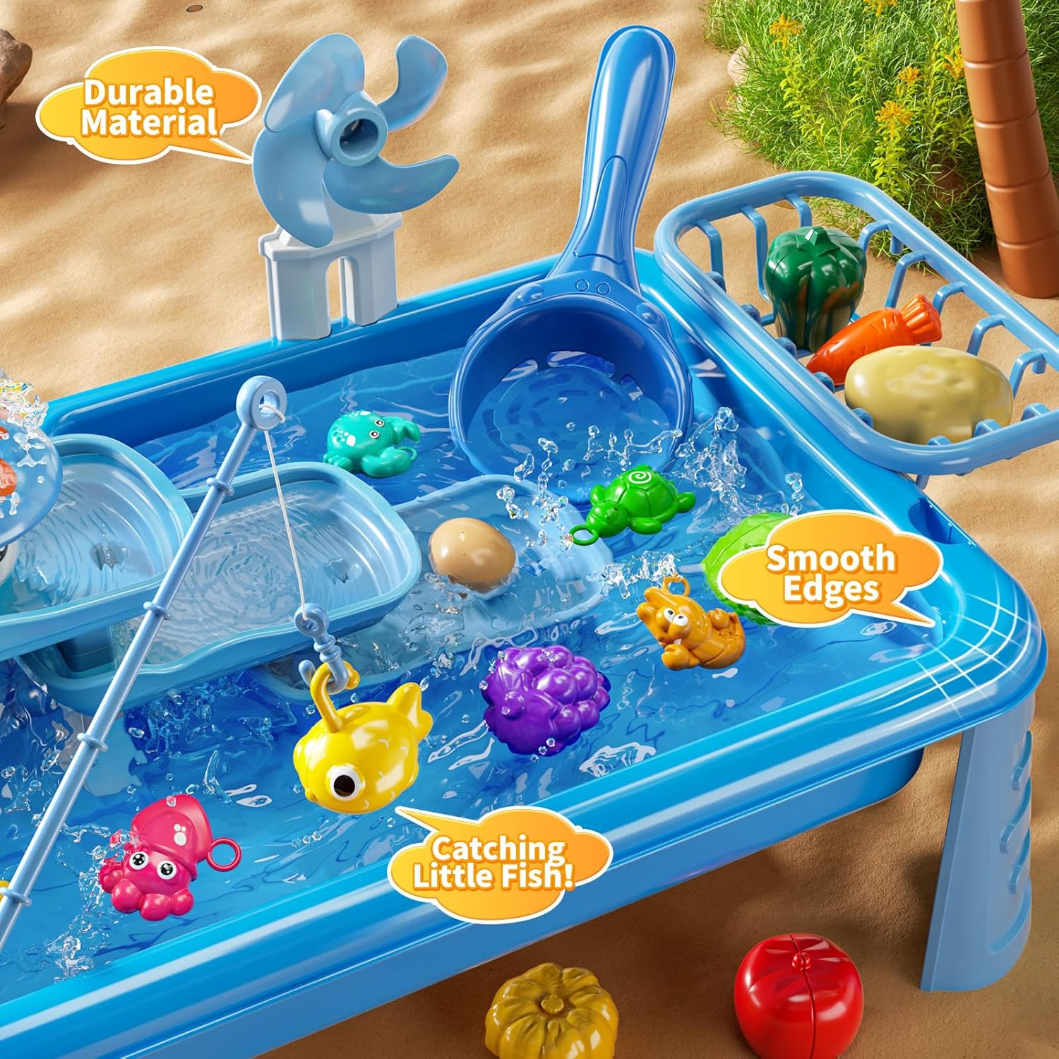 طاولة ماء للعب الأطفال مع حوض  - مراجعة Kids Outdoor Play Table وسعره