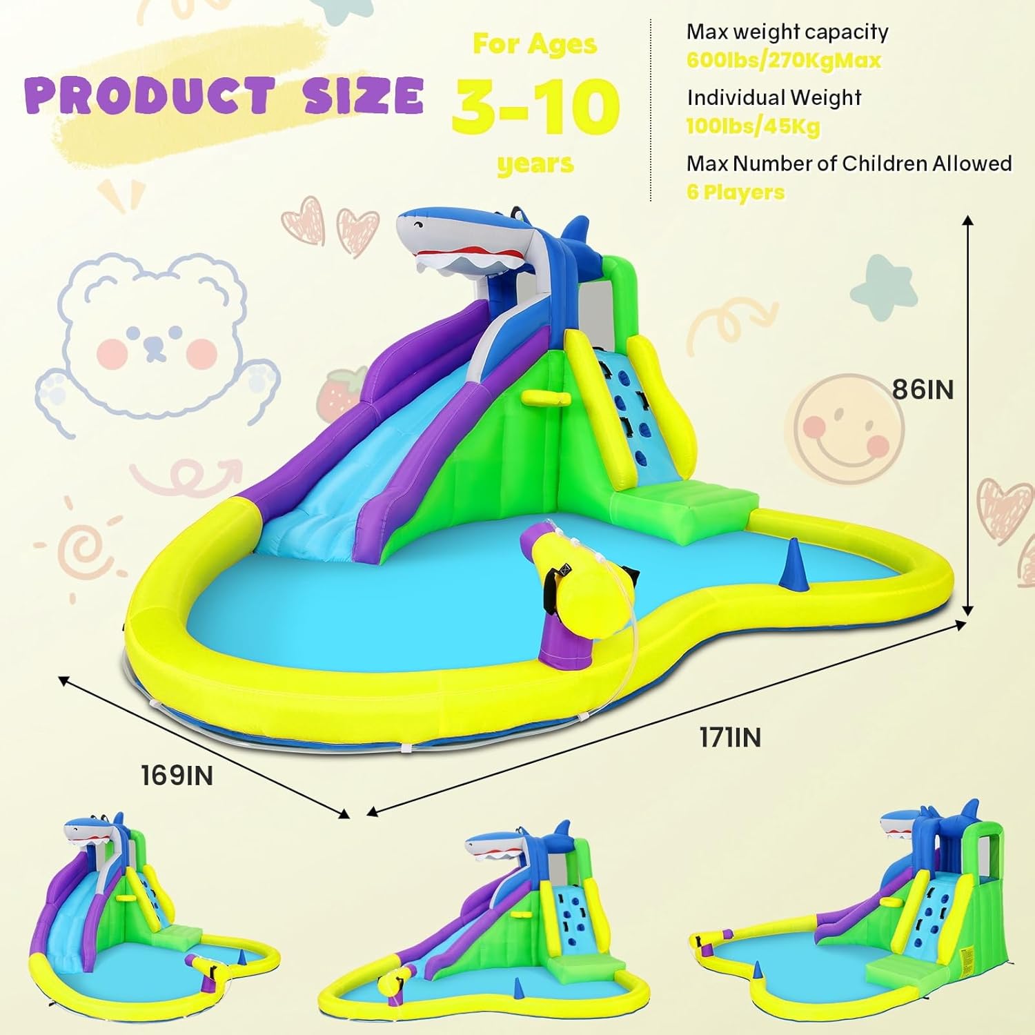 منزل قابل للنفخ مقاس 13×14 قدم - مراجعة Kids Outdoor Inflatable وسعره
