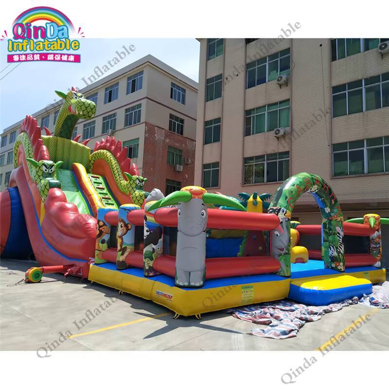 17*11 متر كبير نفخ القلعة نطاط - مراجعة Kids Outdoor Jump House وسعره
