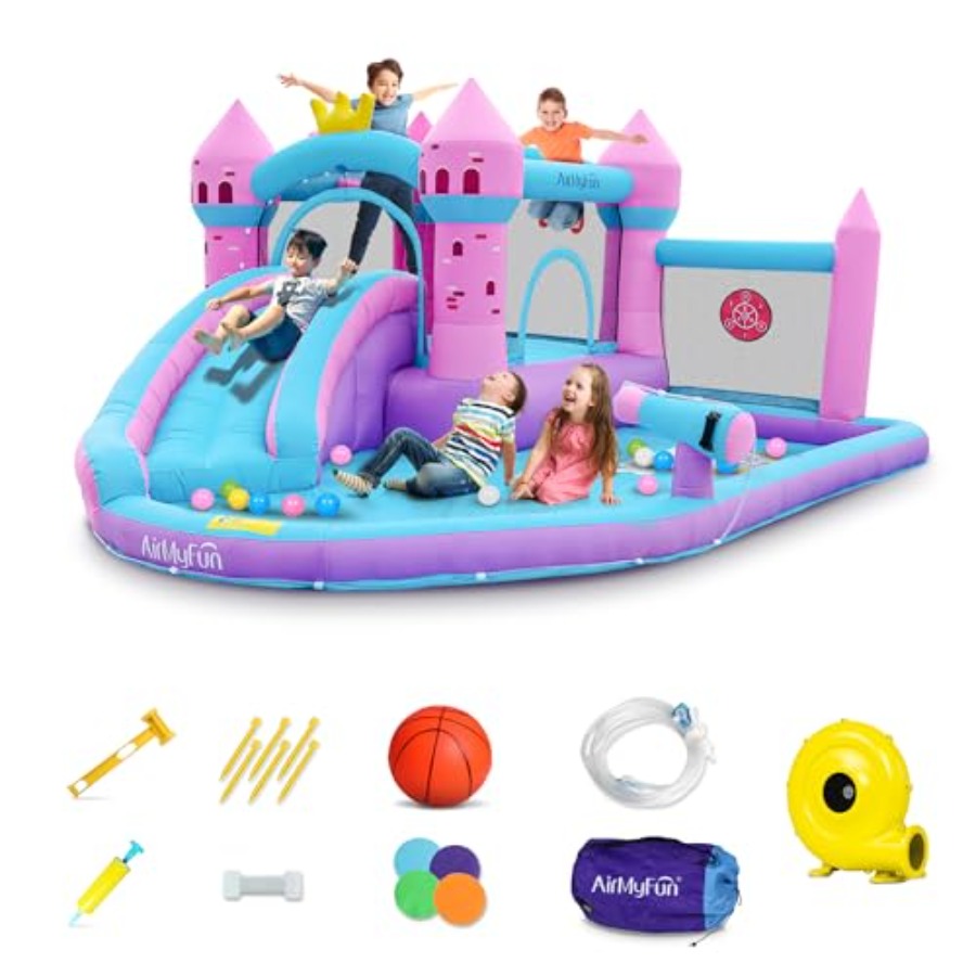 زحليقة مائية قابلة للنفخ للأطف - مراجعة Kids Outdoor Bounce House وسعره
