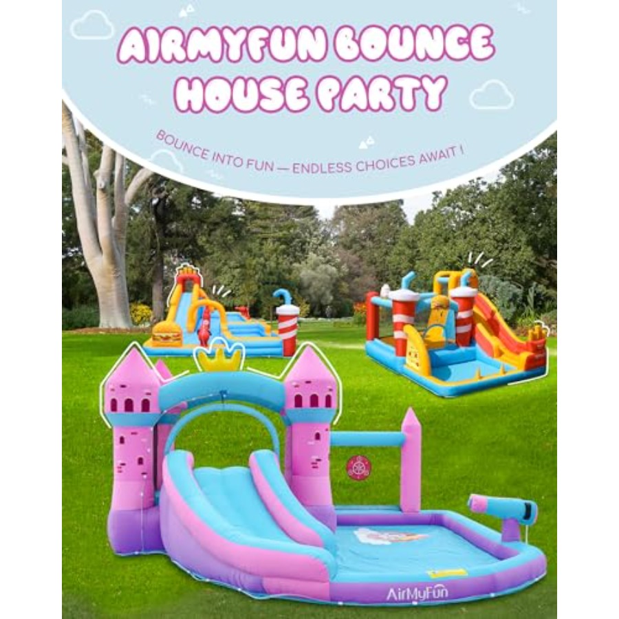 زحليقة مائية قابلة للنفخ للأطف - مراجعة Kids Outdoor Bounce House وسعره